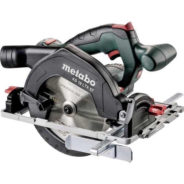 Metabo KS 18 LTX 57 Cirkelsåg batteridriven 165 mm exkl. batteri/laddare, Utan laddare, inkl. väska, inkl. parallellans