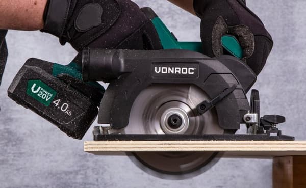 VONROC Rundsav 20V - 150mm | Inkl. 4.0Ah akku og oplader