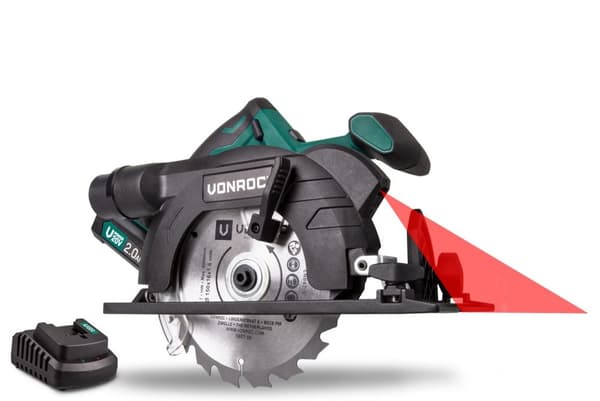 VONROC Rundsav 20V - 150mm | Inkl. 2.0Ah akku og oplader