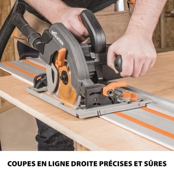 Styrskena för cirkelsåg - EVOLUTION POWER TOOLS - ST2800 - Aluminium - Trä - 2,8m
