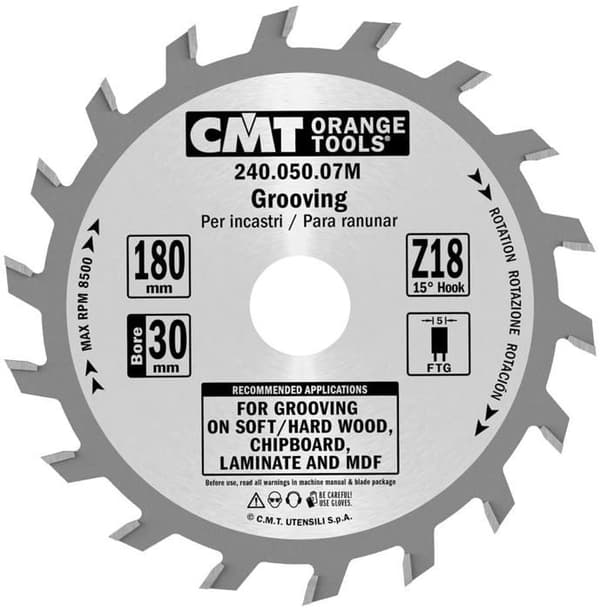 Cmt orange verktyg - 240.050.07M - -ndash Cirkelsågblad för spårning 180-nbspx 5-nbspx 30 mm,-nbspZ 18-nbsp