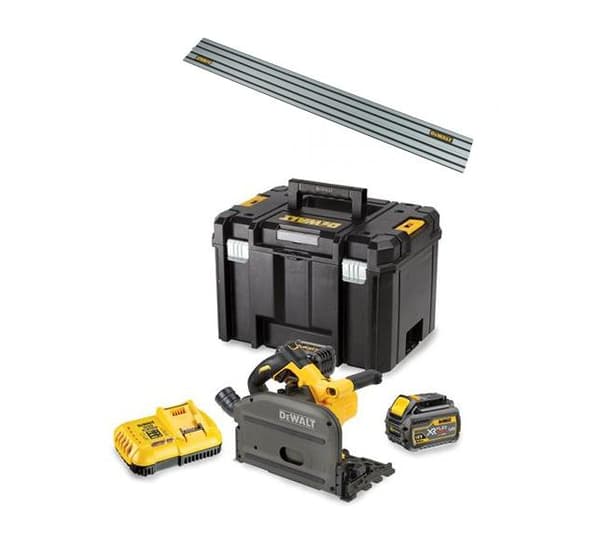 DEWALT FLEXVOLT CIRKELSÅG - SKÄRSÅG 54V 2x6,0Ah RAIL 1,5m DCS520T2R