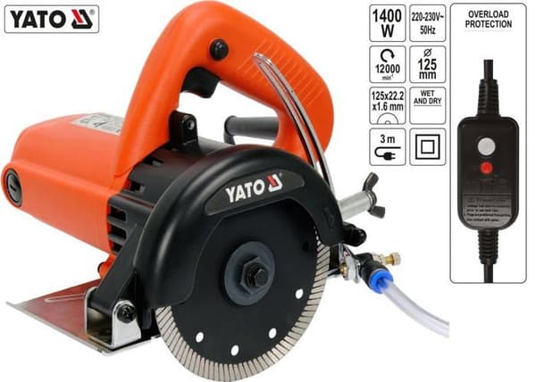 Yato motorsåg - YT-82159 - Stengodsfräs 125mm 1400W ()