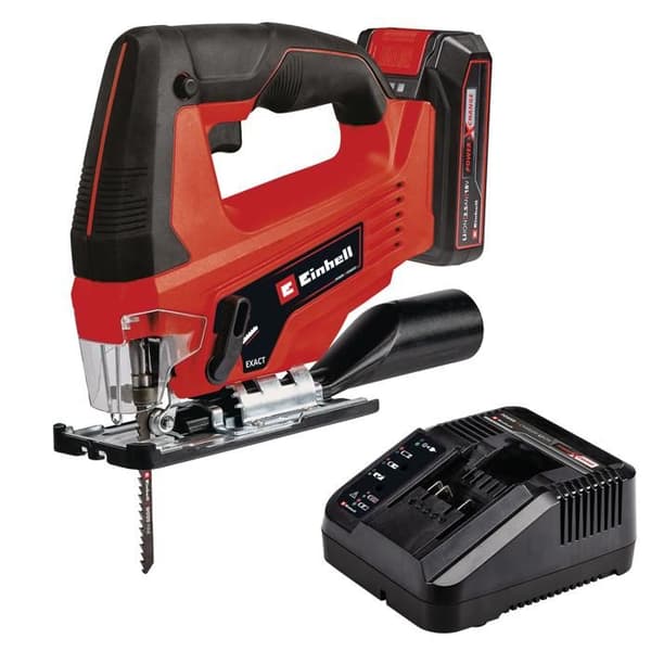 Einhell Sladdlös sticksåg TC-JS 18/70 Li Kit (18V, skärdjup 70 mm) Levereras med batteri 2,5Ah och laddare