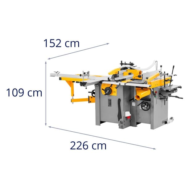MSW - Kombimaskin för träbearbetning - Såg, fräs, hyvel - 5900 W - 400 V