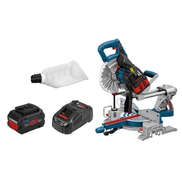 Kappsåg - BOSCH - GCM 18V-216 Professional - 18 V - 2 Procore 5,5Ah-batterier - Laddare inkluderad