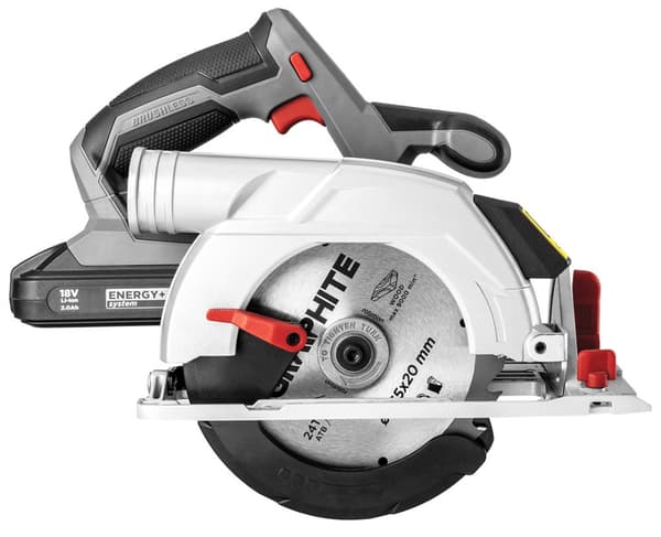 Energy+ 18V akku rundsav, Li-Ion, 165 x 20 mm klinge, uden batteri