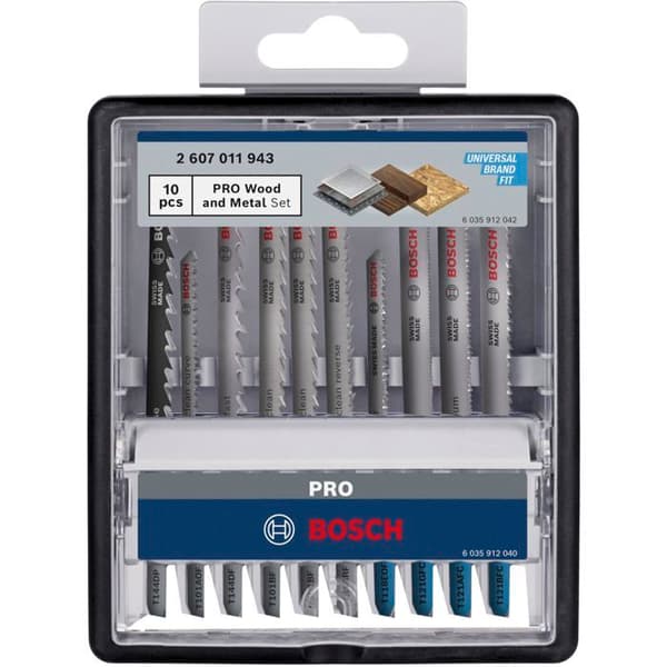Coffret med 10 stycken Robust Line sticksågblad med T-fäste
