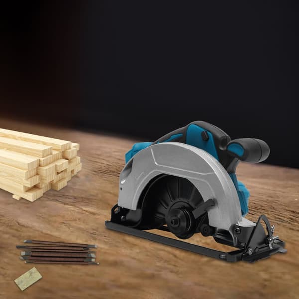750W Sladdlös Elektrisk Cirkelsåg, 20000RPM Hög Hastighet för Skärning, Justerbar 0-45° Vinkel, Lättviktsdesign