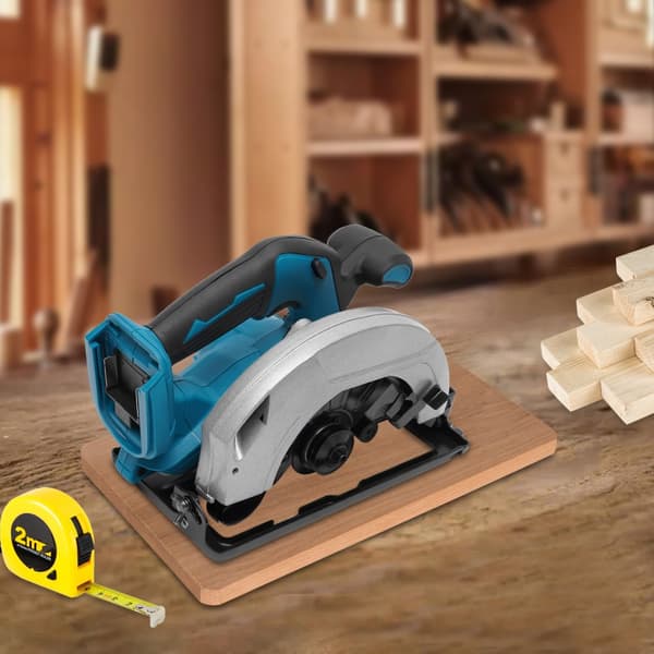 750W Sladdlös Elektrisk Cirkelsåg, 20000RPM Hög Hastighet för Skärning, Justerbar 0-45° Vinkel, Lättviktsdesign