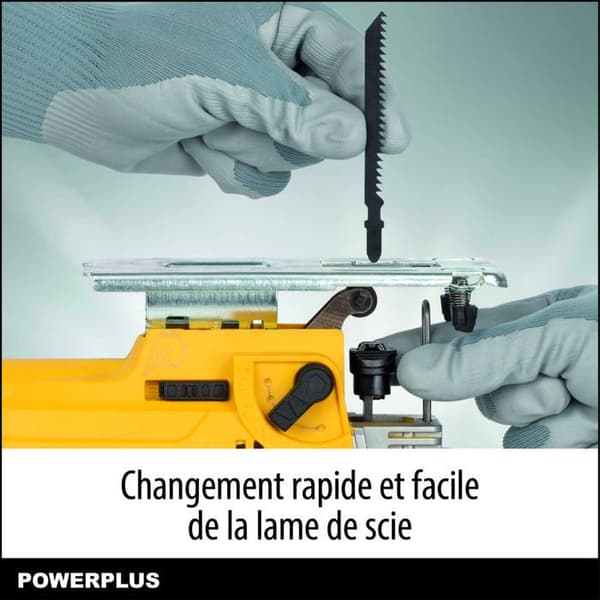 Powerplus Elektrisk Sticksåg på 650 W POWX0331 - Sticksåg med Justerbart Glid 3000 min-1 - med 3 Tillbehör