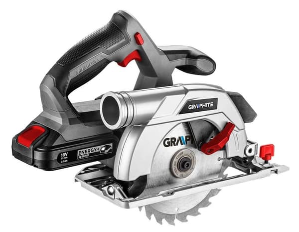 Graphite 58G023 bærbar rundsav 16,5 cm Grå, Rød, Sølv 4200 o/min