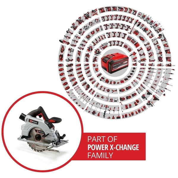 Einhell Professional Cirkel såg 190mm trådlös TP-CS 18/190 Li BL-Solo Power X-Change (18V) Levereras utan batteri eller laddare