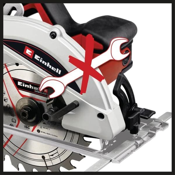 Einhell Cirkelsåg Ø190mm TC-CS 1410 (1410 W, Ø190 x Ø30 mm, max. 67 mm, delningkniv, spindellås)