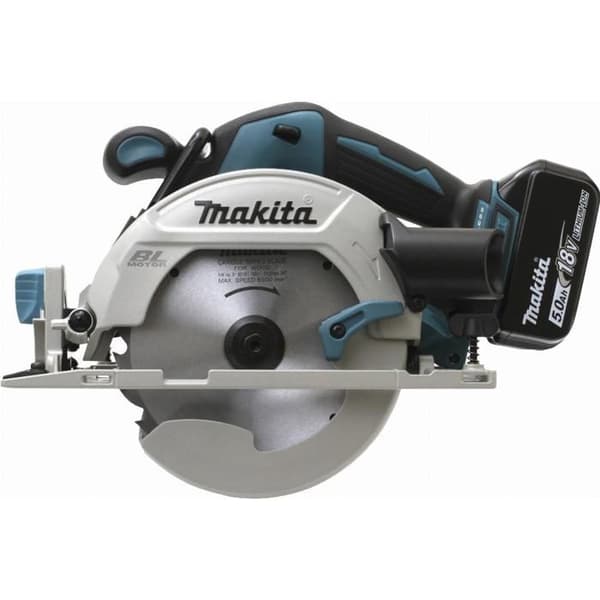 18V cirkelsåg + 2 5 Ah batterier + laddare + MAKPAC box - MAKITA - DHS680RTJ