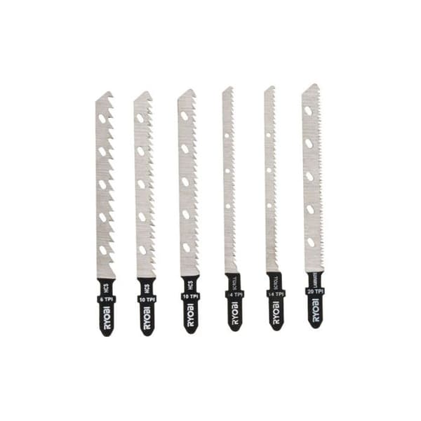 Set med 6 specialblad för RYOBI One+ RAK6JSBW sticksåg