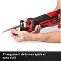 Miniatyrbild 3 av 4: Einhell Trådlös sticksåg TE-AP 18/26 Li-Solo Power X-Change (18V, slaglängd 26 mm) Levereras utan batteri och utan laddare.