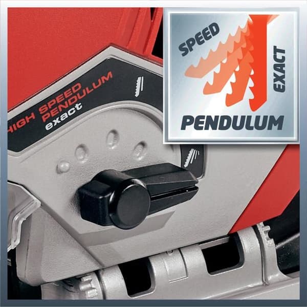 Einhell Pendelsåg TE-JS 100 (750 W, Elektronisk variator, Nejlbar fot, Blåsfunktion, Skärguide)