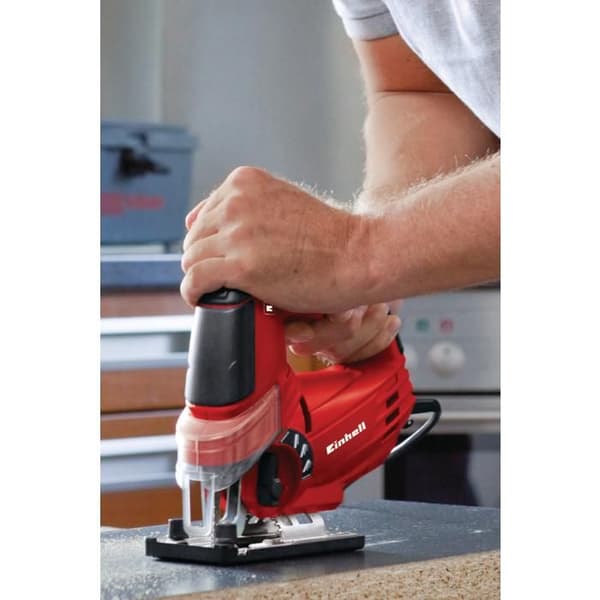Einhell Pendelsåg TE-JS 100 (750 W, Elektronisk variator, Nejlbar fot, Blåsfunktion, Skärguide)