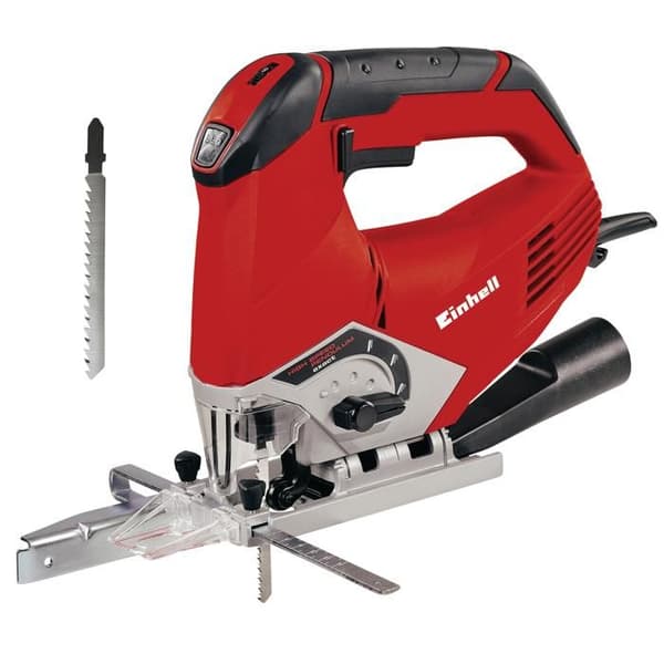 Einhell Pendelsåg TE-JS 100 (750 W, Elektronisk variator, Nejlbar fot, Blåsfunktion, Skärguide)