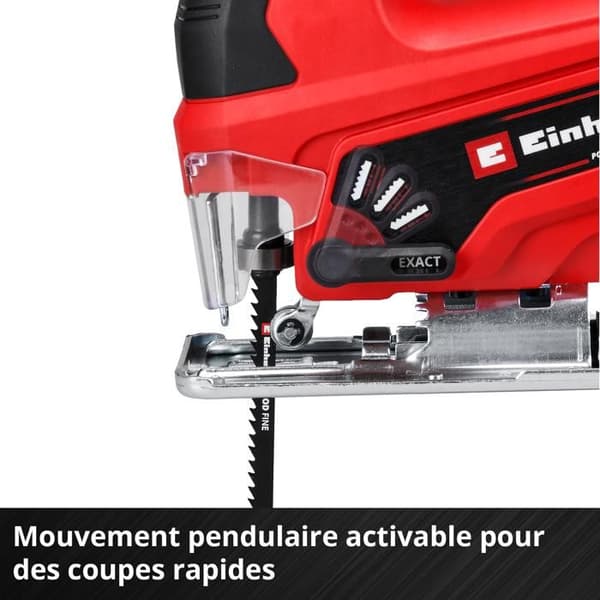 Einhell Sladdlös sticksåg TC-JS 18/70 Li Kit (18V, skärdjup 70 mm) Levereras med batteri 2,5Ah och laddare