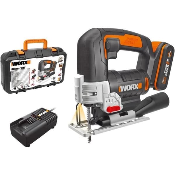 WORX - Trådlös cirkelsåg 20V - WX543 - max 80 mm Levereras med batteri och laddare