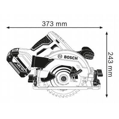 Bosch Professional GKS 18V-57 G Cirkelsåg med 165 mm sågblad, utan batteri, i en Lboxx - 06016A2101