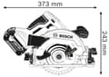 Miniatyrbild 3 av 4: BOSCH PROFESSIONAL GKS 18V-57 G sladdlös cirkelsåg (2 batterier 4,0 Ah, laddare GAL 18V-40 och L-väska)