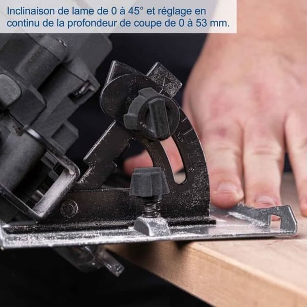 Sladdlös cirkelsåg C-HCS165-X - 165 mm klinga maxsågning 53 mm vid 90° - SCHEPPACH 20V IXES - utan batteri eller laddare