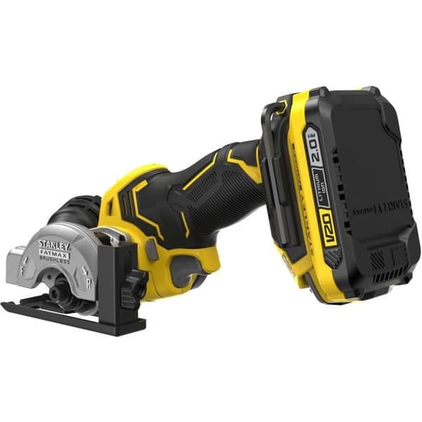 Minicirkelsåg - STANLEY FATMAX V20 - SFMCM300D2-QW - 75 mm borstlös - Litium 18V - 2 batterier 2Ah