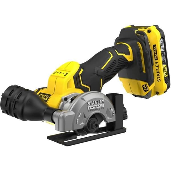 Minicirkelsåg - STANLEY FATMAX V20 - SFMCM300D2-QW - 75 mm borstlös - Litium 18V - 2 batterier 2Ah