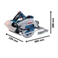 Miniatyrbild 2 av 5: Bosch Professional BITURBO GKS 18V-68 GC cirkelsåg, 2 ProCORE18V 5,5Ah batterier + laddare, klinga och parallellanslag - 06016B5130