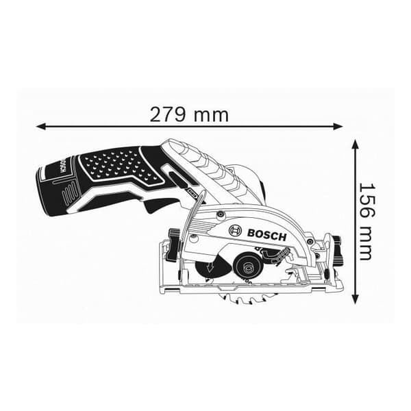 12V cirkelsåg GKS 12V-26 (utan batteri eller laddare) + L-BOXX-väska - BOSCH - 06016A1002