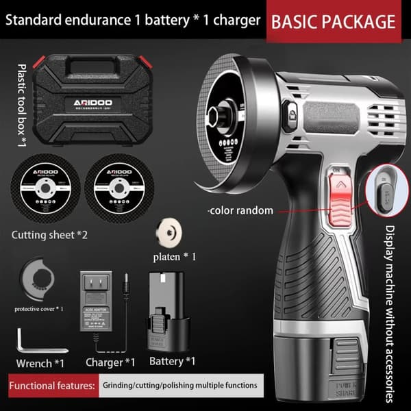 Bärbar Mini Vinkelslip, 16,8V Nominell Spänning, 76MM Skivdiameter, 28000r/min Tomgångshastighet,Sätt, EU