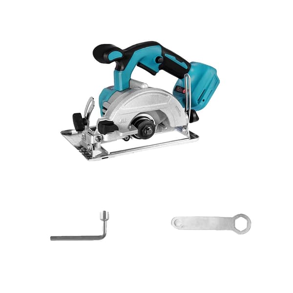 18V Borstlös Elektrisk Cirkelsåg, 1000W Effekt, 10800RPM Hastighet, Justerbar Vinkel 0° till 45°,med 3 blad