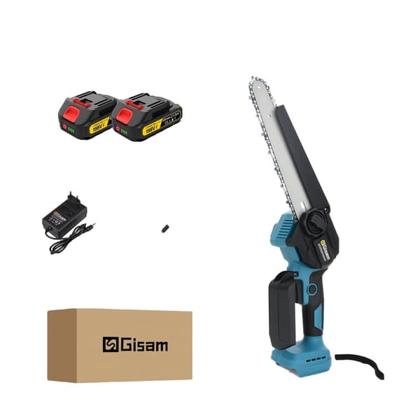 Kedjesåg, Borstlös Motor, Batteridriven, Komplett Set,2 Batteri