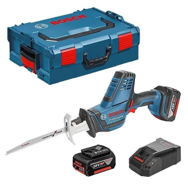 Bosch Pro Set Sladdlös sabelsåg GSA 18 V-LI C 2 Li-Ion batterier 18 V 5,0 Ah L-BOXX fodral 06016A5002