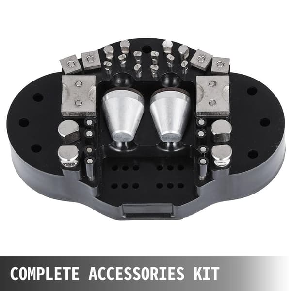 3 tums mini gravering boll skruvstäd med komplett tillbehörssats, galvaniserat stål material, vridbar design, justerbara käftar, bred applikation