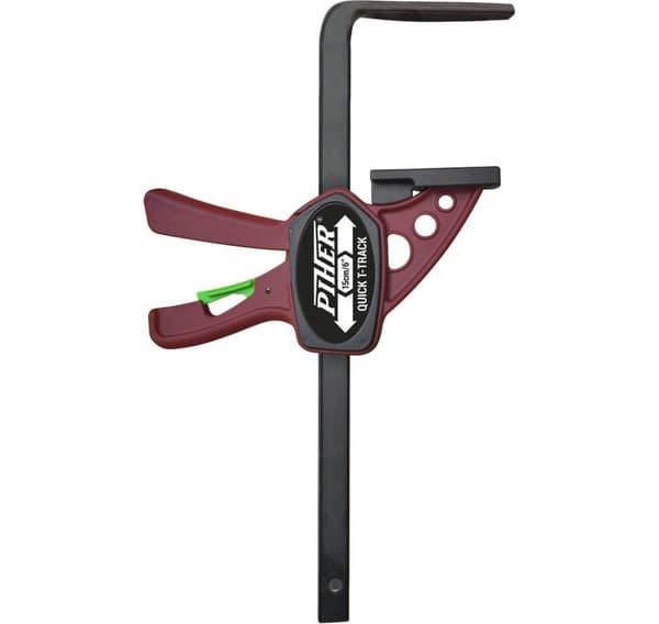 Enhands Quick T-Track klämma 7x23cm max 60kg för banor och arbetsbänkar