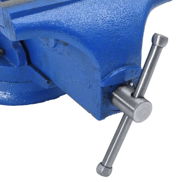 vidaXL Ruuvipenkki sininen 125 mm valurauta