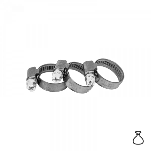 Set med 100 produkter. Rostfri zebra slangklämma BRADAS 1220