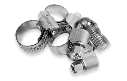 Set med 100 produkter. Rustfri sebra slangeklemme MICRO 7-11mm