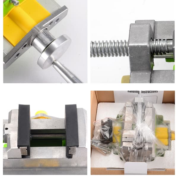 Korsglidsskruvstycke, 3 tums kapacitet, aluminiumlegeringskropp