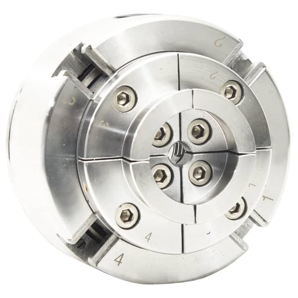 vidaXL 4-backs svarvchuck med M33-koppling stål silver 96 mm -  Skruvtvingar