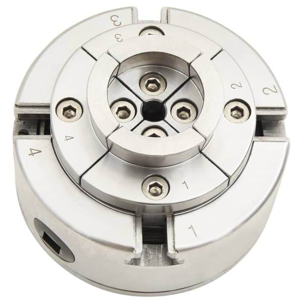 vidaXL 4-backs svarvchuck med M33-koppling stål silver 96 mm -  Skruvtvingar