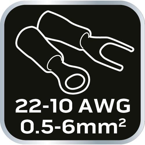 Crimpemaskine til ferruleterminaler, ferrule diameter: 6 - 16 mm2