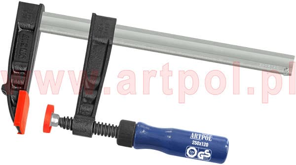 ARTPOL CARPENT CLAMP 120 x 250mm TYPE (F) TUV/GS
