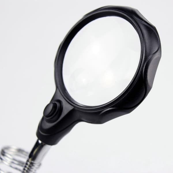 TREDJEHÅNDS LØDDEKIT HOLDER FORSTRUPSGLAS + LED