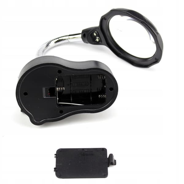 TREDJEHÅNDS LØDDEKIT HOLDER FORSTRUPSGLAS + LED