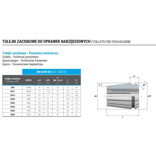Precision Collet Cage ER32 15-14 mm AA 0,008 mm